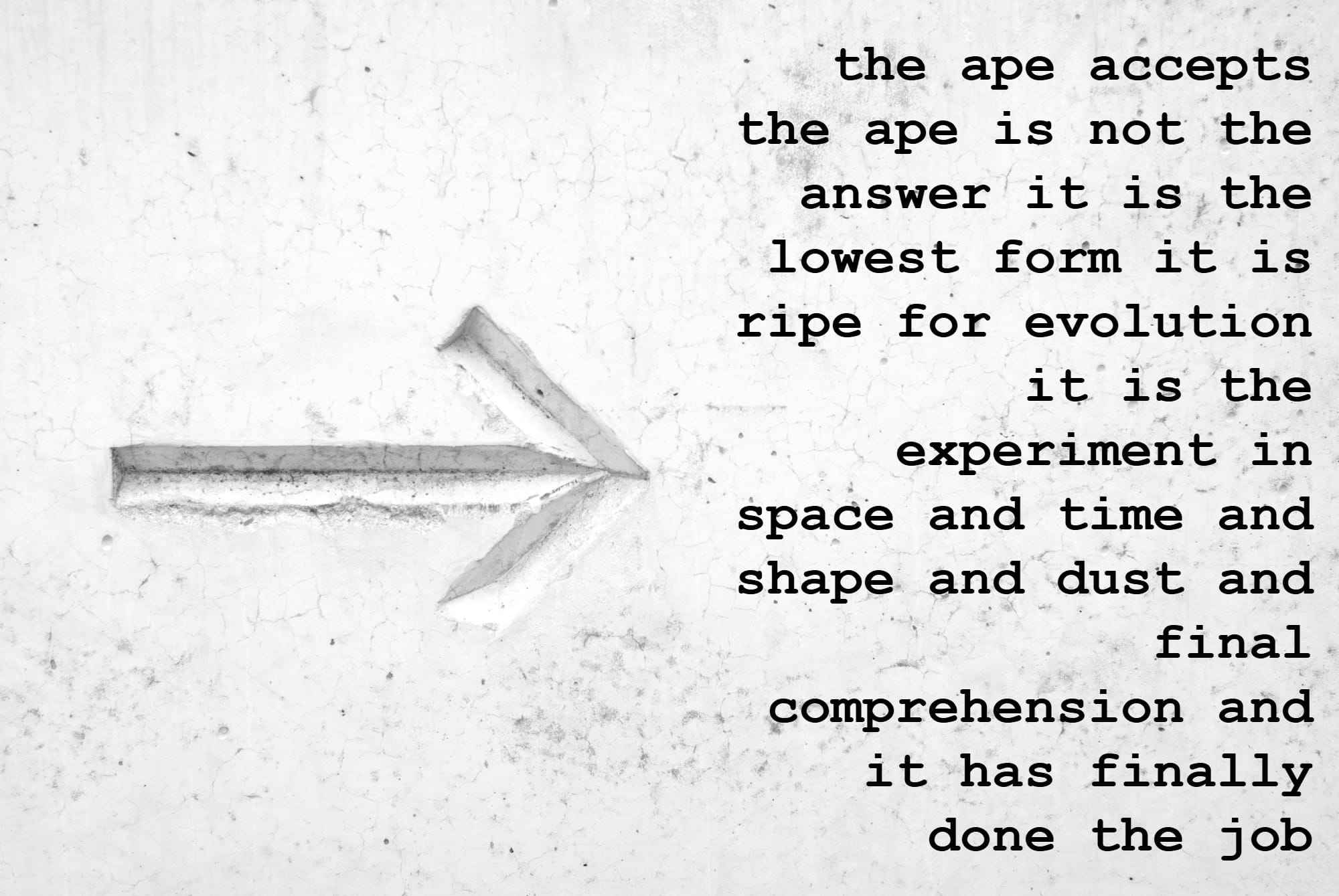 right arrow sign on wall